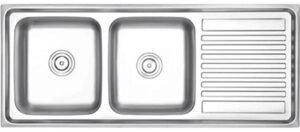 FY-12050B Double Bowl Sink with Drainboard