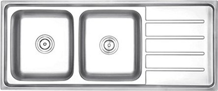 FY-12050D Double Bowl Sink with Drainboard