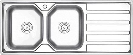 FY-12050G Double Bowl Sink with Drainboard