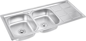 FY-12050H Double Bowl Sink with Drainboard
