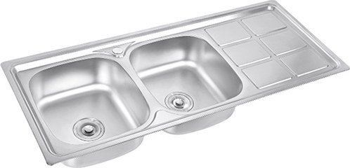 FY-12050H Double Bowl Sink with Drainboard