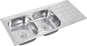 FY-12050J Double Bowl Sink with Drainboard
