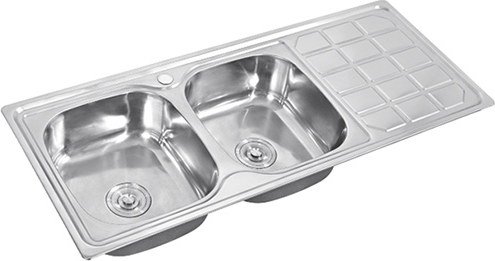 FY-12050J Double Bowl Sink with Drainboard