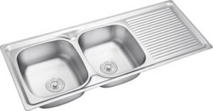 FY-12050M Double Bowl Sink with Drainboard
