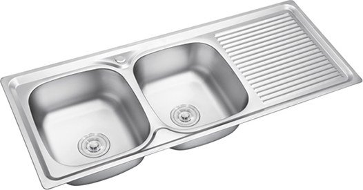 FY-12050M Double Bowl Sink with Drainboard