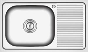 FY-7544 Single Bowl Sink with Drainboard